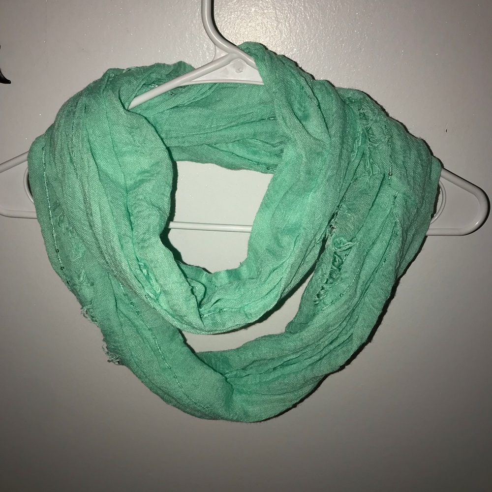 Light green infinity scarf